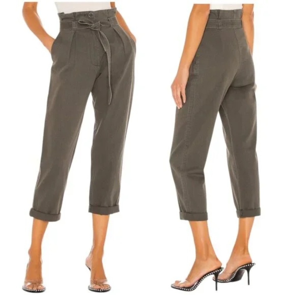 Like new All Saints Cropped Cargo Corrine Trouser in Utility Green US size 2